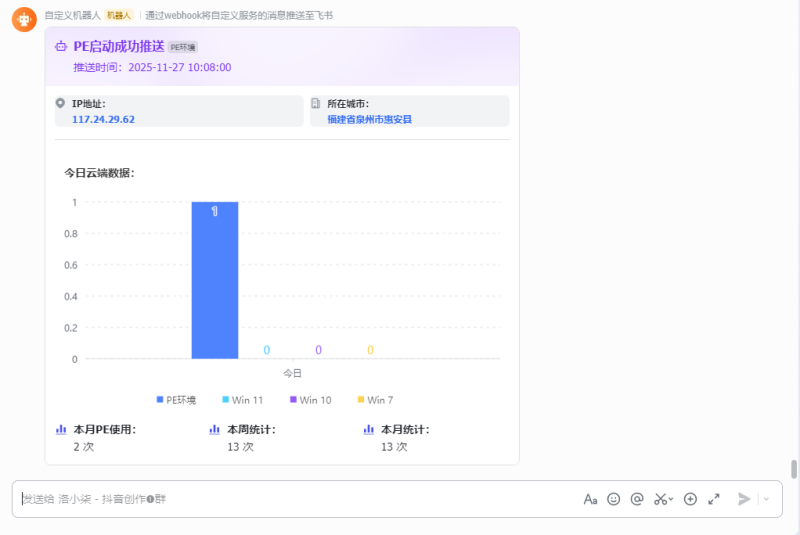 洛小柒 – 装机统计推送V1.1源码 + 使用教程-洛柒笔记