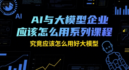 AI与大模型企业应该怎么用系列课程，究竟应该怎么用好大模型-洛柒笔记