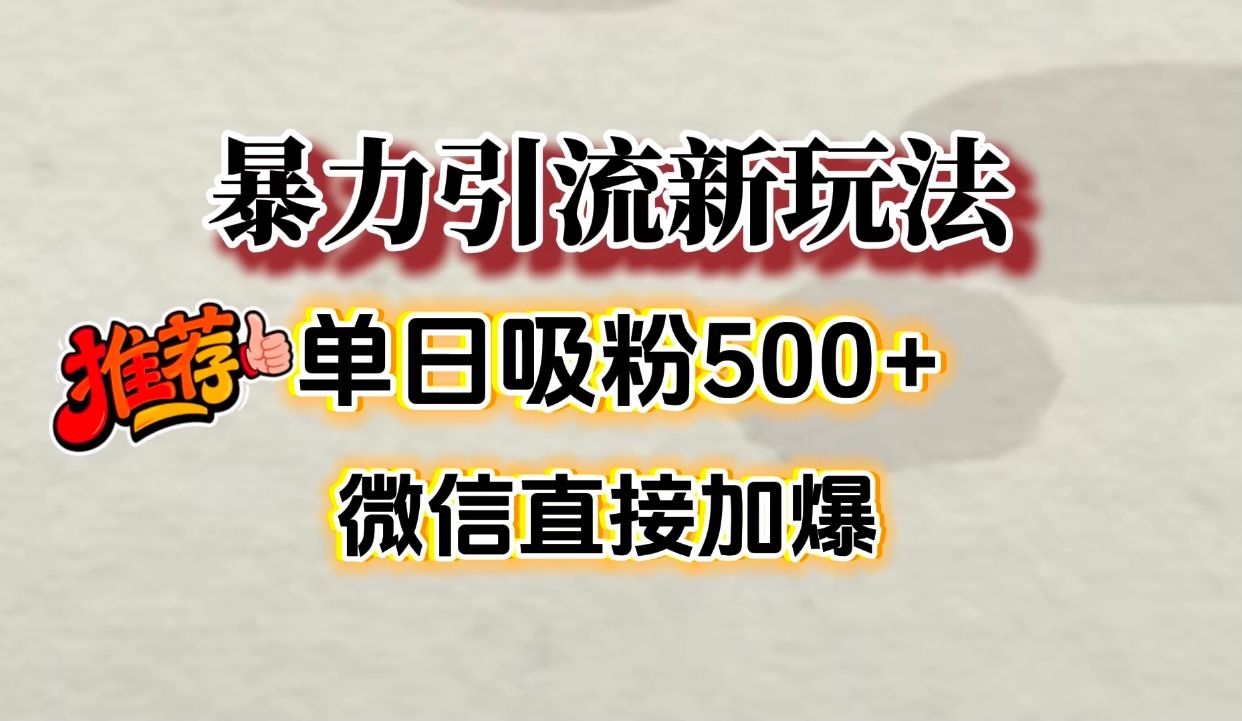 微信加爆的引流超级方法，单日吸粉500➕-洛柒笔记