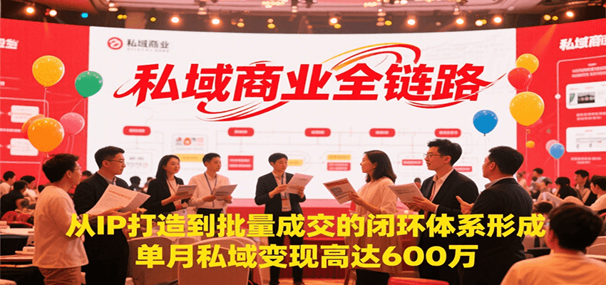 私域商业全链路，从IP打造到批量成交的闭环体系形成，单月私域变现600万-洛柒笔记