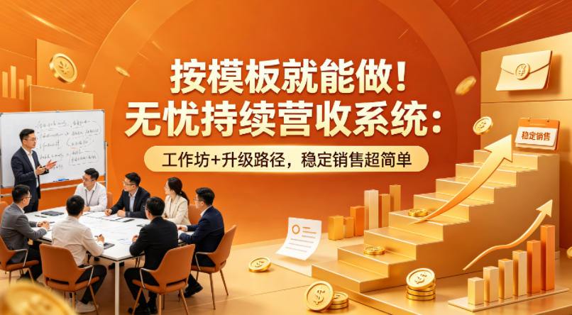 按模板就能做！无忧持续营收系统：工作坊+升级路径，稳定销售超简单【原创双语字幕】-洛柒笔记