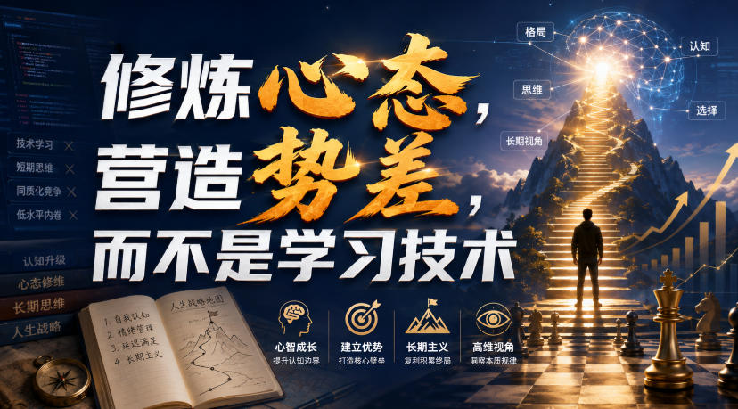 付费文章：修炼心态，营造势差，而不是学习技术-洛柒笔记