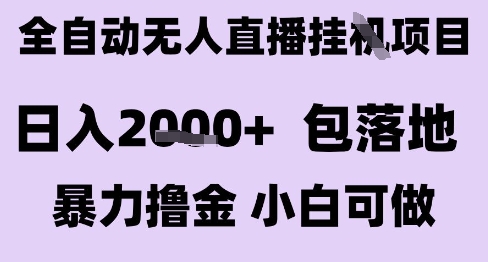 最新全自动抖音无人直播挂G项目，日入2k+ 包落地暴力撸金，小白可做【揭秘】-洛柒笔记