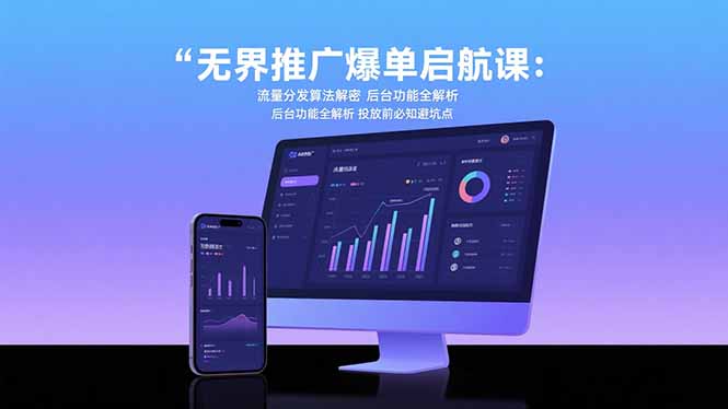 无界推广爆单启航课：流量分发算法解密 后台功能全解析 投放前必知避坑点-洛柒笔记