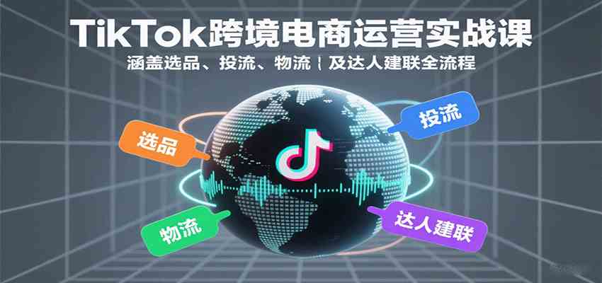 TikTok跨境电商运营实战课：涵盖选品、投流、物流及达人建联全流程-洛柒笔记