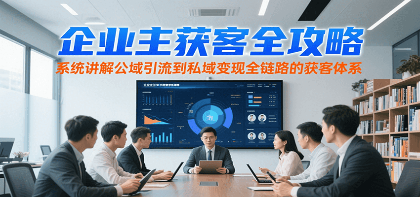 企业主获客全攻略，系统讲解公域引流到私域变现全链路的获客体系-洛柒笔记
