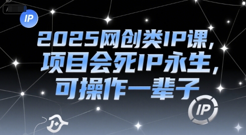 2025网创类IP课，项目会死IP永生，可操作一辈子-洛柒笔记