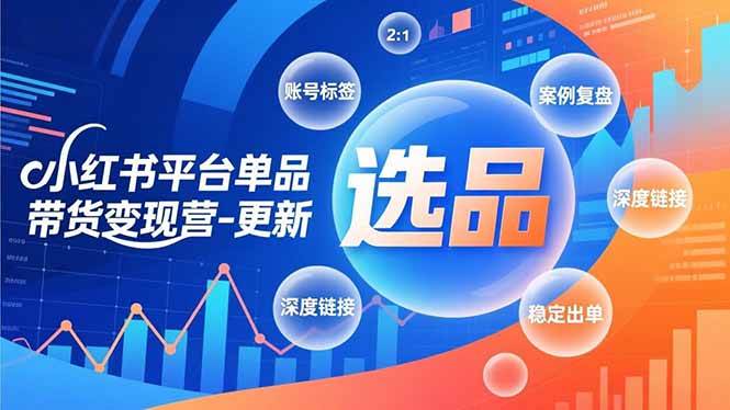 （16979期）小红书平台单品带货变现营-更新，极致选品、账号标签、案例复盘，深度链接，快速启动稳定出单-洛柒笔记