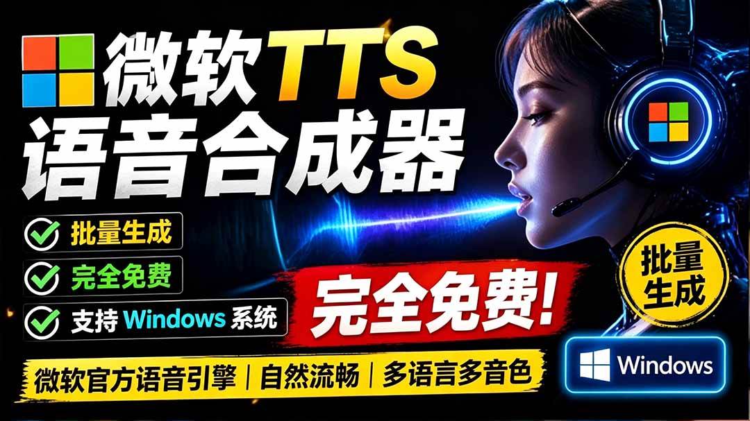 (19494期)微软 TTS 免费语音配音生成器,完全免费,支持多语音、多音色选择,Windows系统专用 TTS语音合成器-洛柒笔记 (19494期)微软 TTS 免费语音配音生成器,完全免费,支持多语音、多音色选择,Windows系统专用 TTS语音合成器-洛柒笔记