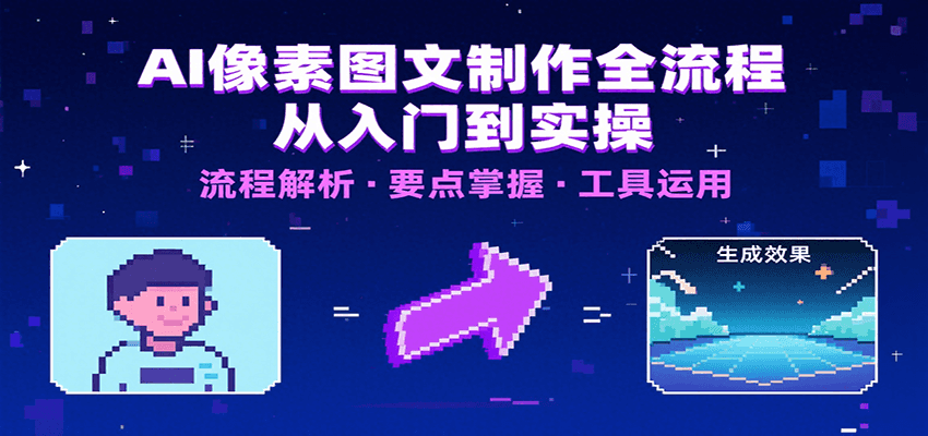 AI像素图文制作全流程：内容要点、文案选择及所用工具，助你快速入局-洛柒笔记