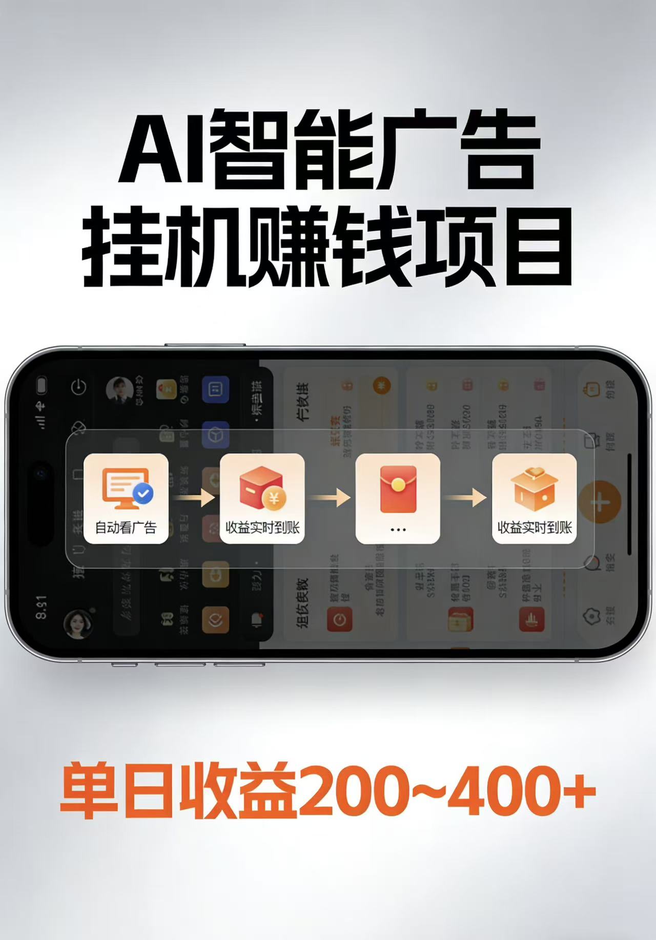 AI智能挂机看广告，每日稳定收益200-400+-洛柒笔记