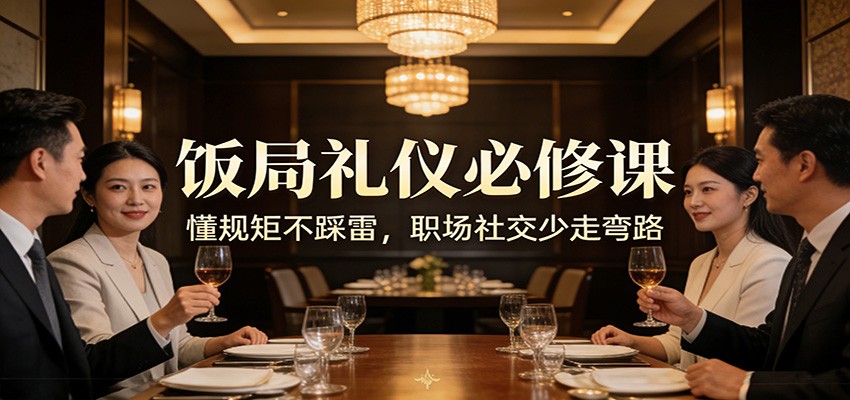 公众号收费文章：《饭局礼仪必修课：懂规矩不踩雷，职场社交少走弯路》-洛柒笔记
