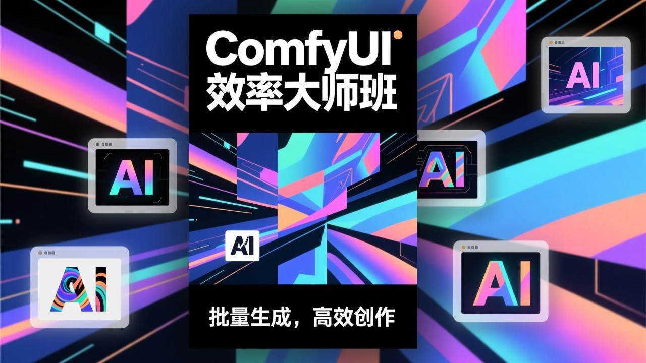 （17107期）ComfyUI效率大师班：工作流搭建，批量生成，将个人AI出图效率提升5-10倍，月接单收入1-3万-洛柒笔记