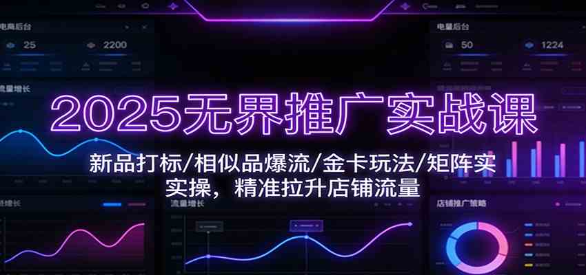 2025无界推广实战课：新品打标/相似品爆流/金卡玩法/矩阵实操，精准拉升店铺流量-洛柒笔记