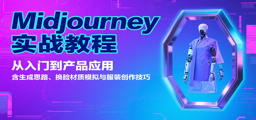 Midjourney实战教程：从入门到产品应用，含生成思路、换脸材质模拟与服装创作技巧-洛柒笔记