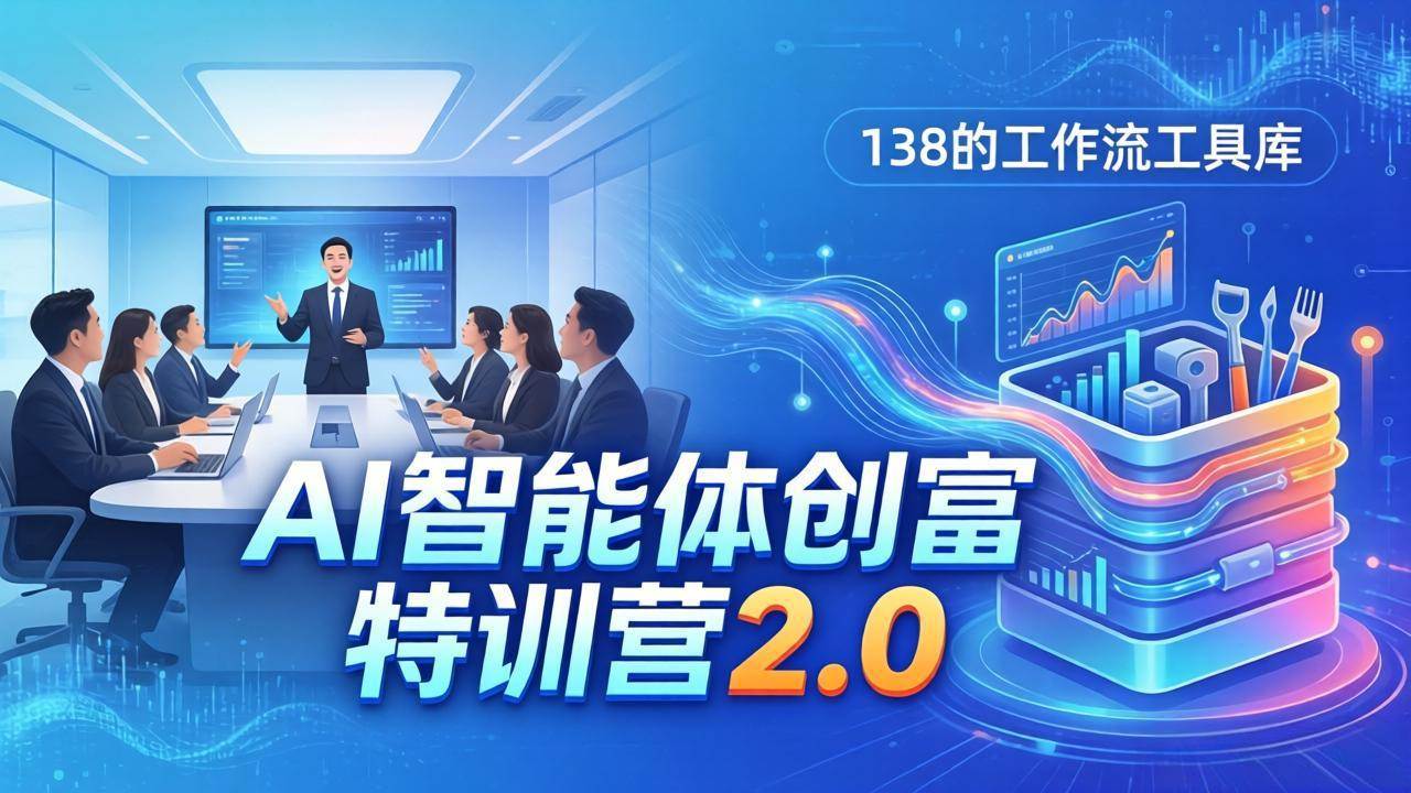 （17833期）AI智能体创富训练营2.0：3天闭门直播+视频课+工具库，从0到1搭建智能体附138个工作流-洛柒笔记