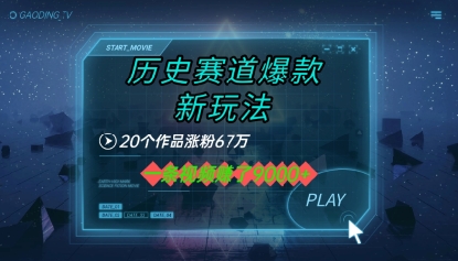 20个作品涨粉67W，一条视频收益1k+，历史赛道爆款新玩法-洛柒笔记
