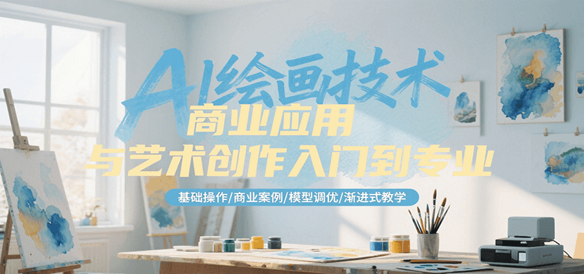 AI绘画技术商业应用与艺术创作入门到专业，基础操作/商业案例/模型调优/渐进式教学-洛柒笔记