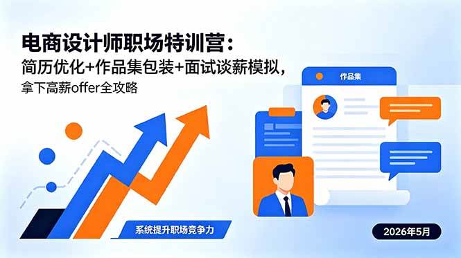（18544期）电商设计师职场特训营：简历优化+作品集包装+面试谈薪模拟，拿下高薪offer全攻略-洛柒笔记