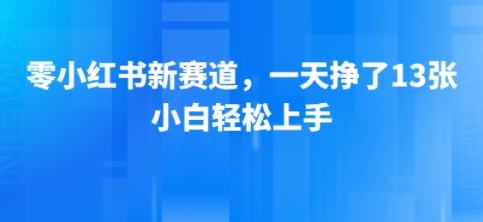 小红书新赛道，一天挣了13张，小白轻松上手-洛柒笔记