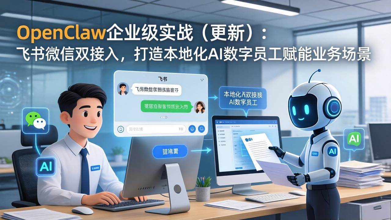 （17819期）OpenClaw企业级实战（更新）：飞书微信双接入，打造本地化AI数字员工赋能业务场景-洛柒笔记