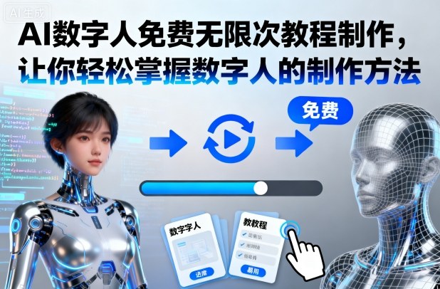 AI数字人免费无限次教程制作，让你轻松掌握数字人的制作方法-洛柒笔记
