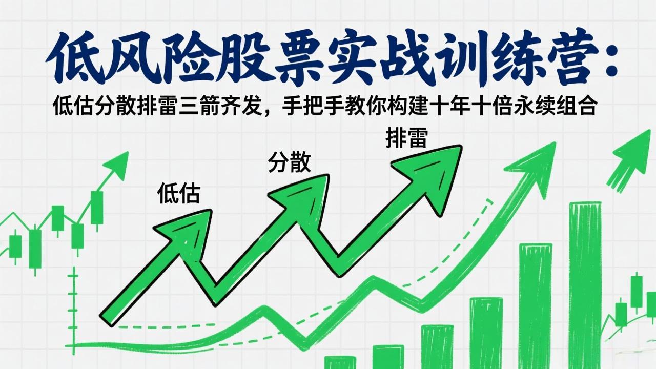 低风险股票实战训练营：低估分散排雷三箭齐发，手把手教你构建十年十倍永续组合-洛柒笔记