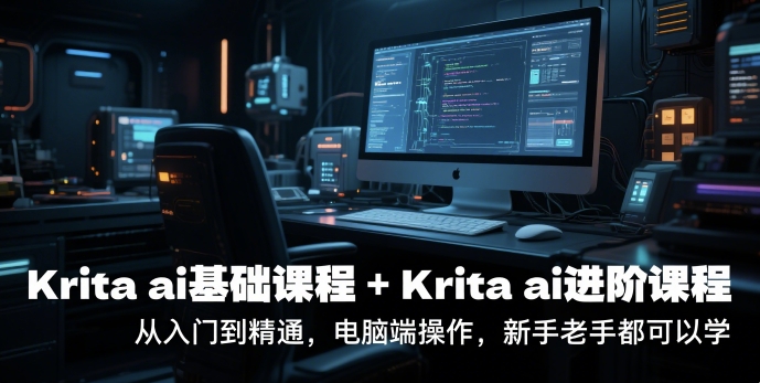 krita ai基础课程+Krita ai进阶课程，从入门到精通，电脑端操作，新手老手都可以学-洛柒笔记
