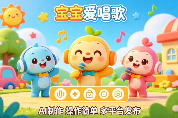 AI制作儿歌动画短视频，可多平台发布，操作简单好上手-洛柒笔记