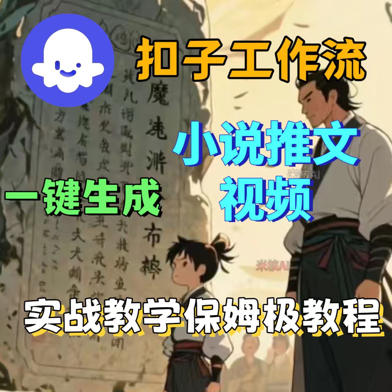 扣子工作流一键生成小说推文视频汤姆级教程-洛柒笔记