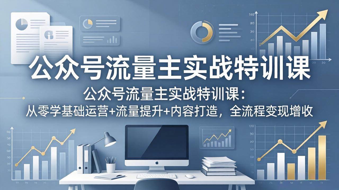 （18072期）公众号流量主实战特训课：从零学基础运营+流量提升+内容打造，全流程变现增收-洛柒笔记