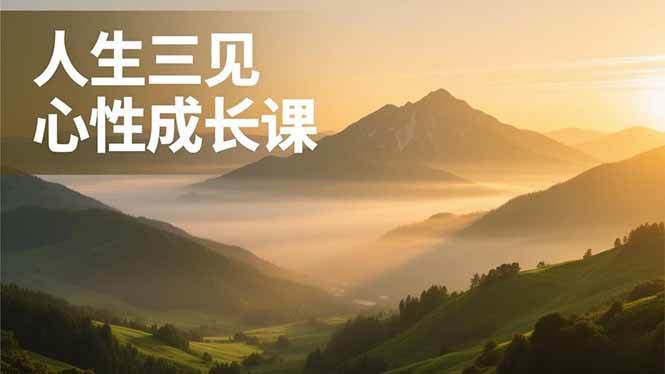 （16897期）人生三见心性成长课，见天地众生自己，搞透人性安顿身心，活出清晰自我，内在富足无价-洛柒笔记