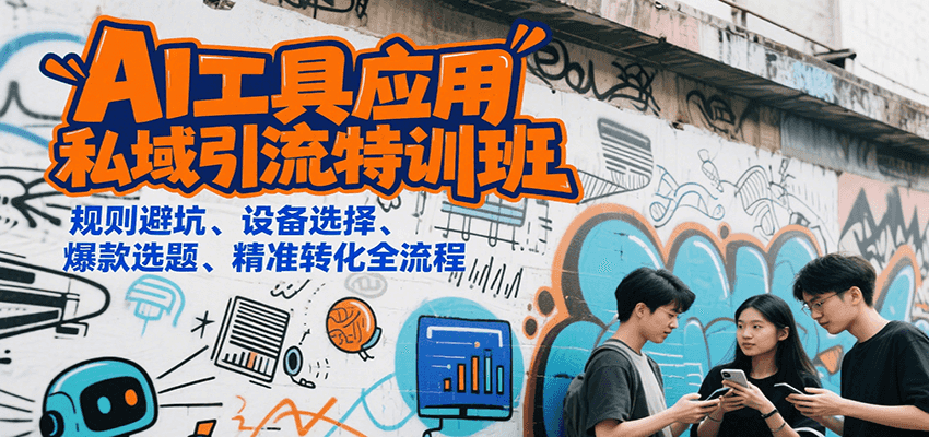 AI工具应用私域引流特训班，规则避坑、设备选择、爆款选题、精准转化全流程-洛柒笔记