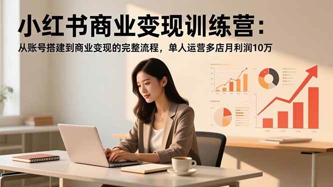 （16698期）小红书商业变现训练营：从账号搭建到商业变现的完整流程，单人运营多店月利润10万-洛柒笔记