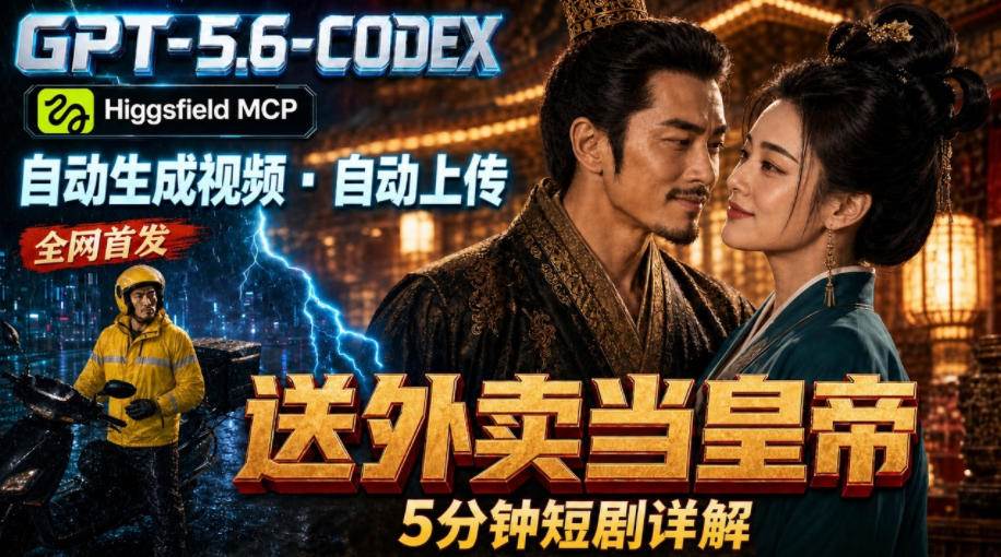 （19540期）GPT-5.6 Codex+Higgsfield MCP：一条指令生成5分钟短剧并自动上传YouTube（油管）-洛柒笔记