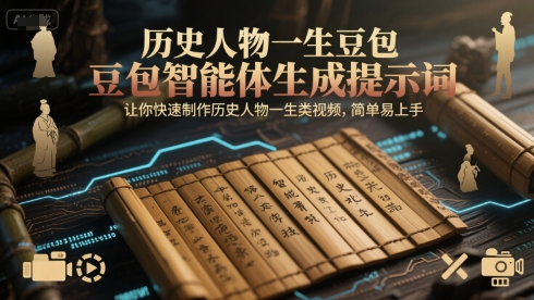 历史人物一生豆包智能体生成提示词，让你快速制作历史人物一生类视频，简单易上手-洛柒笔记