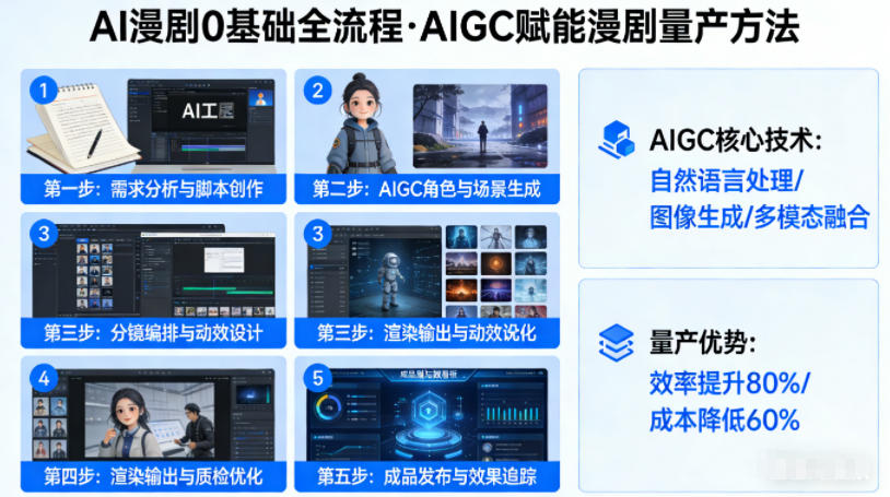 AI漫剧0基础全流程，快速掌握AIGC赋能的漫剧量产方法-洛柒笔记