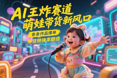 AI王炸赛道，萌娃带货新风口，条条作品爆单，带货转换率翻倍，核心逻辑拆解-洛柒笔记
