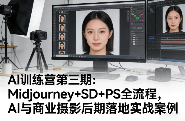 AI训练营第三期：Midjourney+SD+PS全流程，AI与商业摄影后期落地实战案例-洛柒笔记