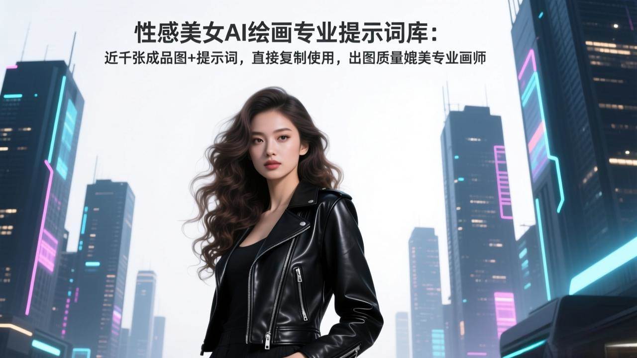 （17262期）性感美女AI绘画专业提示词库：近千张成品图+提示词，直接复制使用，出图质量媲美专业画师-洛柒笔记