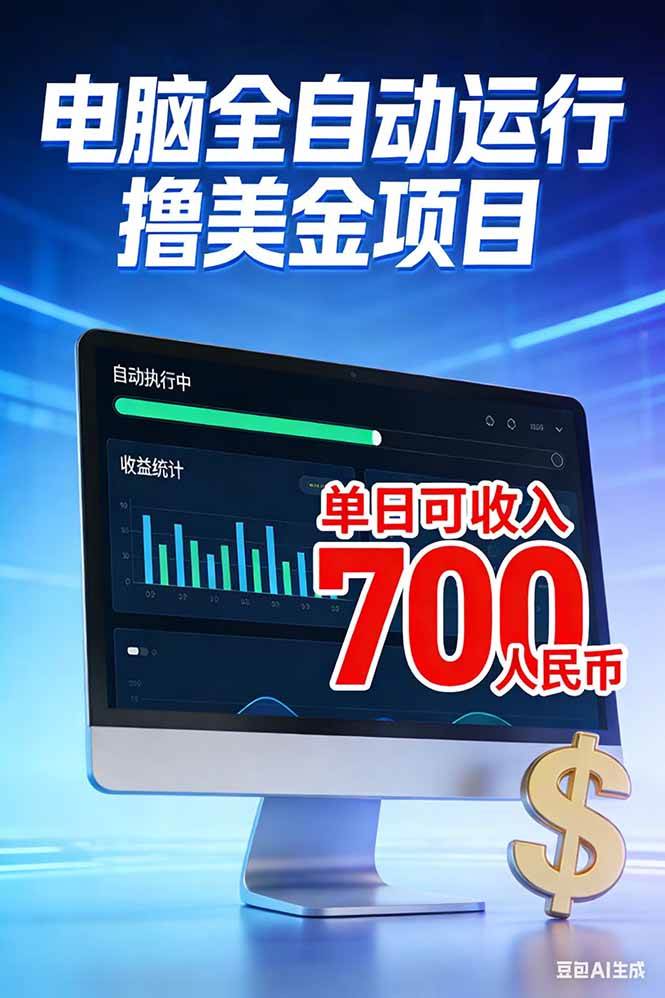 （17169期）2026年电脑全自动赚美金项目，单电脑日收益700+-洛柒笔记