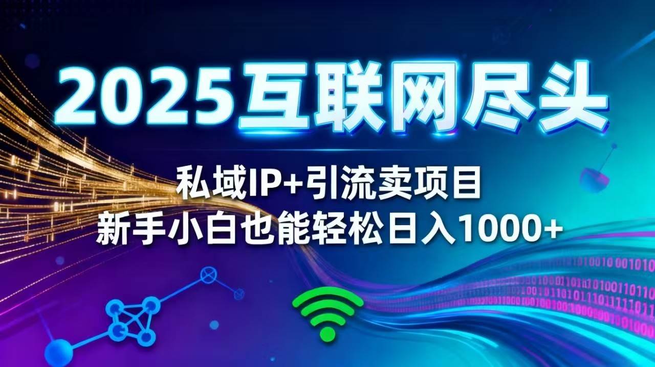 （16485期）2025网创尽头王炸项目！私域 IP + 精准引流，新手小白在家躺赚日入 1000+-洛柒笔记