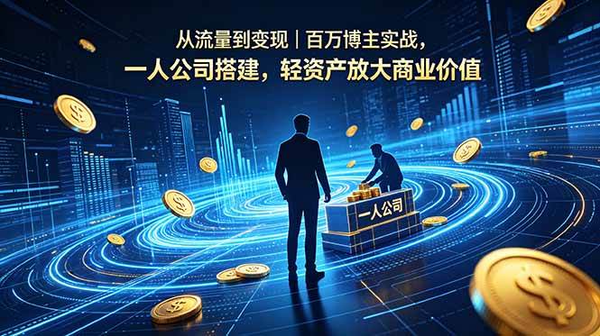 （18645期）从流量到变现｜百万博主实战，一人公司搭建，轻资产放大商业价值-洛柒笔记