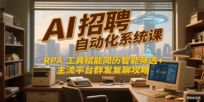 AI招聘自动化系统课，RPA工具赋能简历智能筛选+主流平台群发复聊全攻略-洛柒笔记