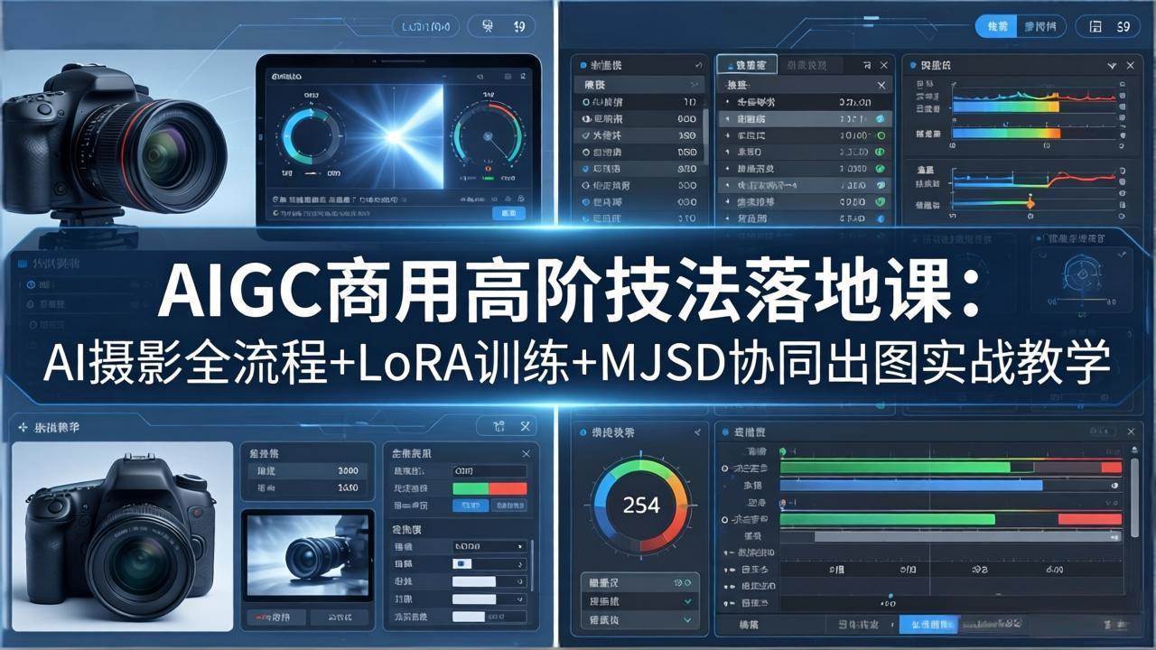 （18254期）AIGC商用高阶技法落地课：AI摄影全流程+LoRA训练+MJSD协同出图实战教学-洛柒笔记