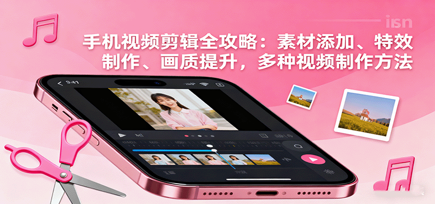 手机视频剪辑全攻略：素材添加、特效制作、画质提升，多种视频制作方法-洛柒笔记
