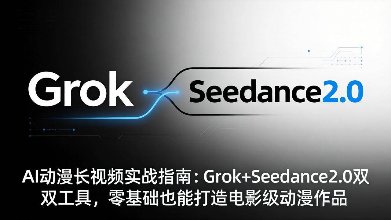 （18153期）AI动漫长视频实战指南：Grok+Seedance2.0双工具，零基础也能打造电影级动漫作品-洛柒笔记