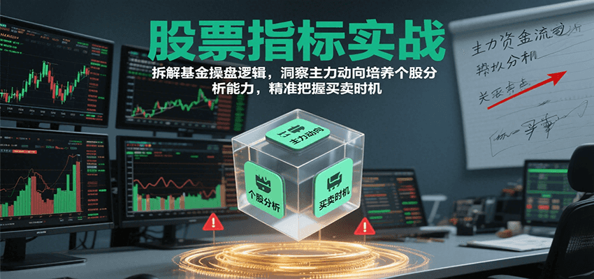 股票指标实战，拆解基金操盘逻辑，洞察主力动向培养个股分析能力，精准把握买卖时机-洛柒笔记