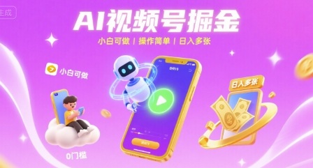 AI视频号掘金 小白可做 操作简单 日入多张-洛柒笔记