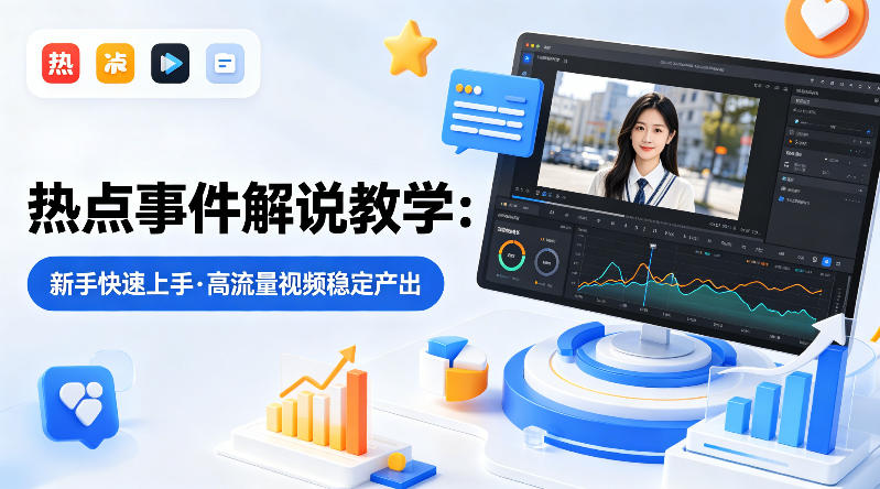 某大V的热点事件解说教学，新手也能快速上手，稳定产出高流量解说视频-洛柒笔记